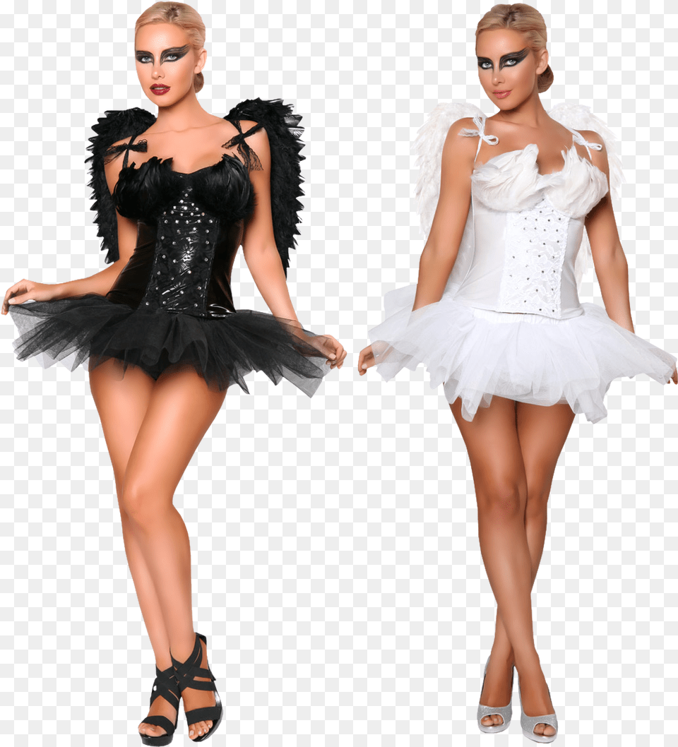 Sexy Women Girl Black Swan Costume Womens Black Swan Costume, Adult, Person, Woman, Female Png Image