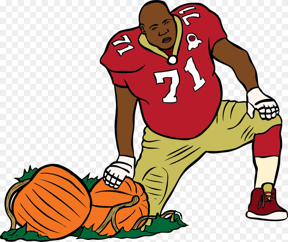Sf 49er With A Pumpkin Clipart, Baby, Person, Clothing, Footwear Png Image