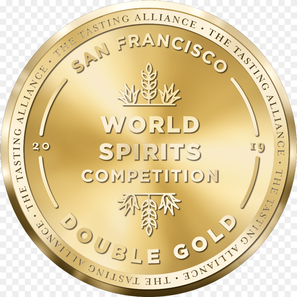 Sfwsc Double Gold San Francisco World Spirits Competition 2019 Double, Coin, Money, Wristwatch Free Png