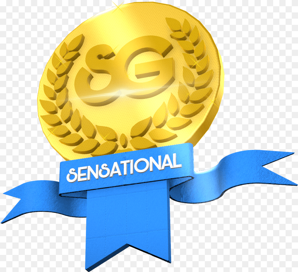 Sg Gold Medal Label, Gold Medal, Trophy, Person Png Image