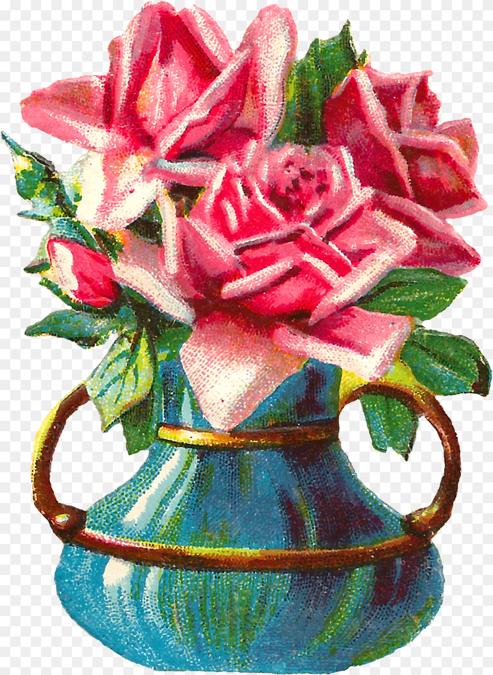 Shabby Chic Pink Rose Clip Art Flower Vase Rose, Flower Arrangement, Flower Bouquet, Jar, Pottery Png