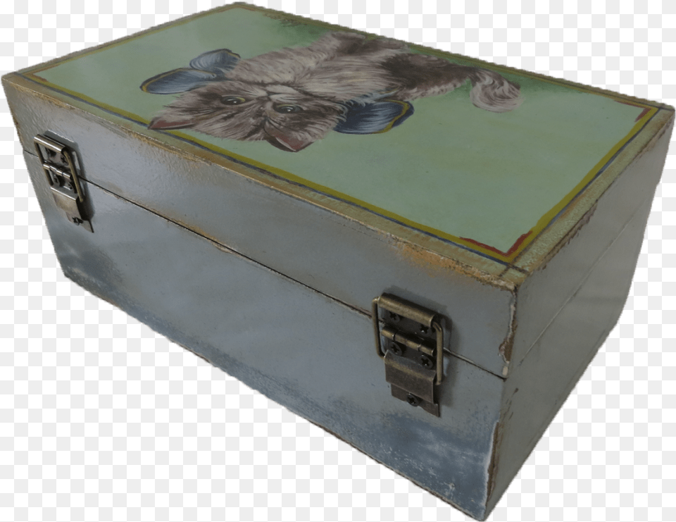 Shabby Chic Wooden Box The Kitten, Animal, Bird Png Image