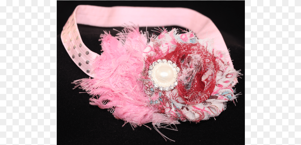 Shabby Flower Headband Pink Headband, Accessories, Bag, Handbag, Purse Free Png