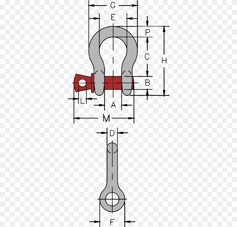 Shackle Drawing Shackle, Cad Diagram, Diagram Free Transparent Png