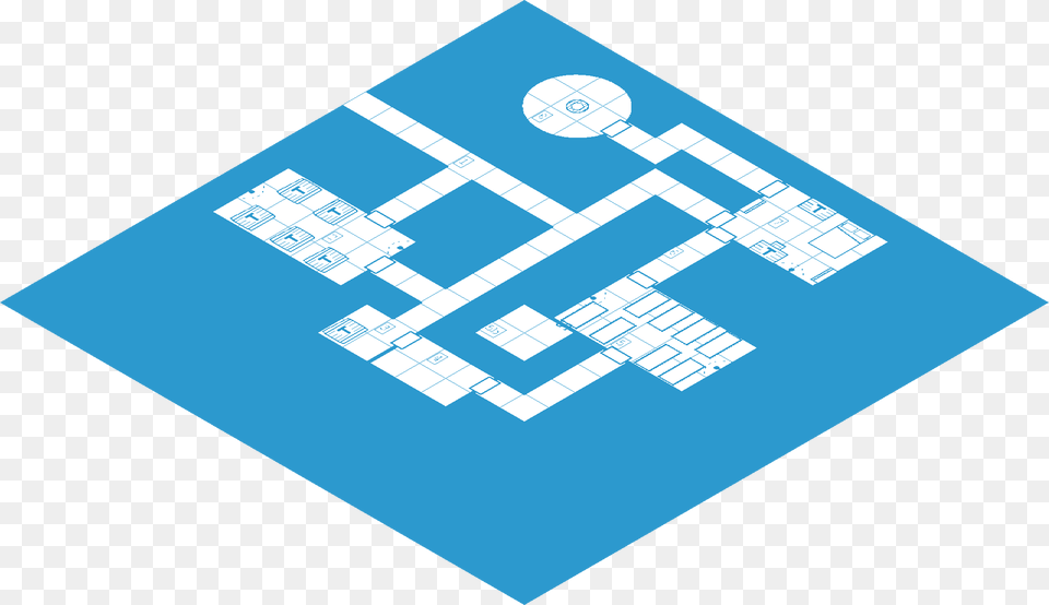 Shaded Blue And Rotated And Sheared For An Isometric Graphic Design, Game Free Transparent Png