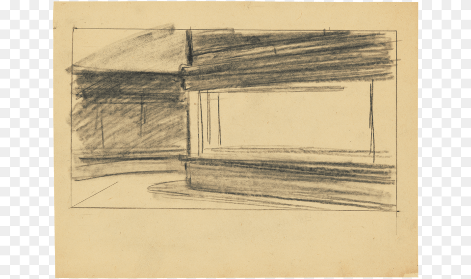 Shaded In Sketch Of The Nighthawks Edward Hopper Drawings Nighthawks, Art, Drawing, Aircraft, Airplane Free Transparent Png