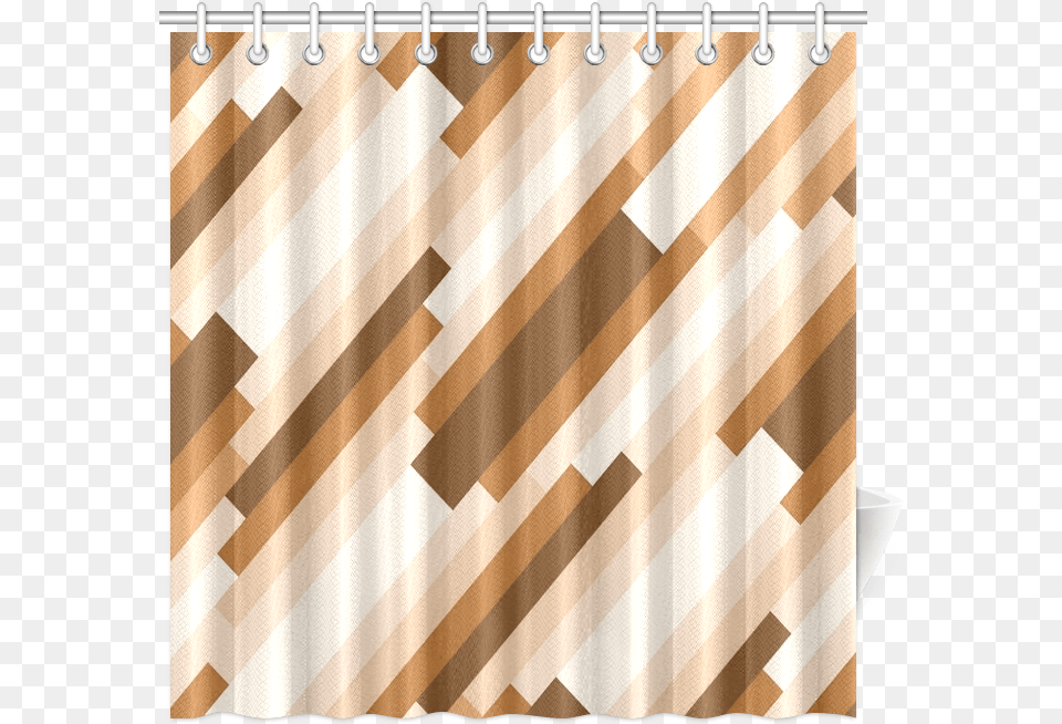 Shades Of Brown Diagonal Stripes Shower Curtain 72 Curtain, Shower Curtain, Home Decor Png