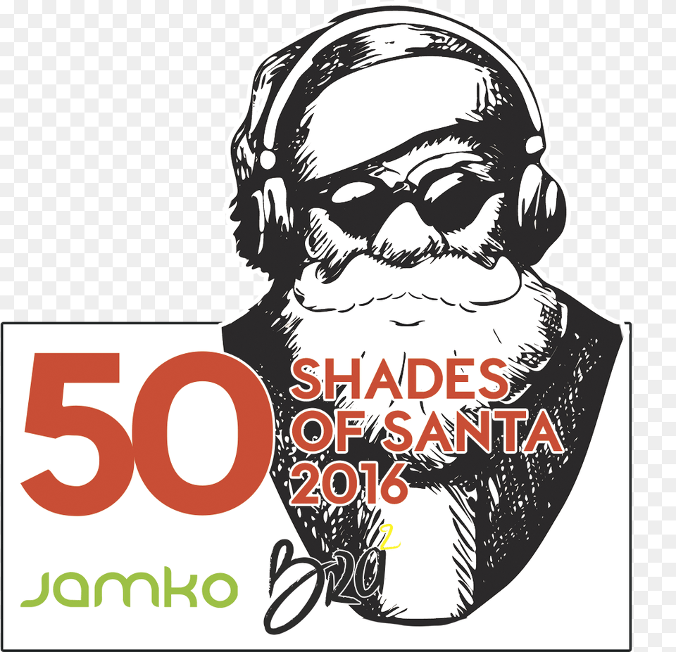 Shades Of Santa Jamko S Pre Christmas Party Illustration, Advertisement, Poster, Adult, Male Png Image