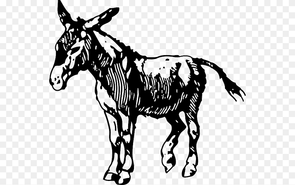 Shading Donkey Animal Tail Shade Head Silhouette Donkey Clipart, Mammal, Antelope, Wildlife Free Png