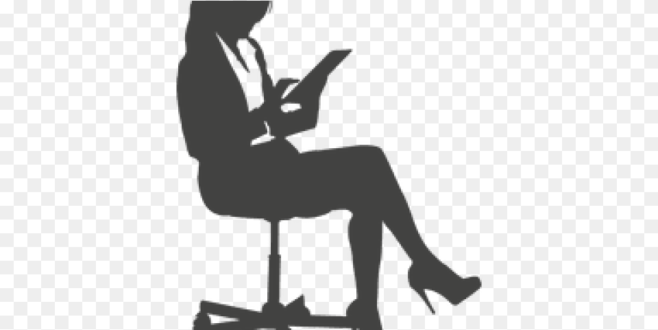 Shadow Clipart Businesswoman Clip Art, Person, Reading, Sitting, Clothing Free Transparent Png