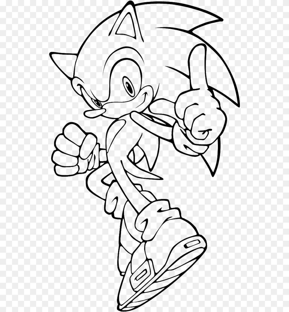 Shadow From Sonic Coloring, Gray Png Image