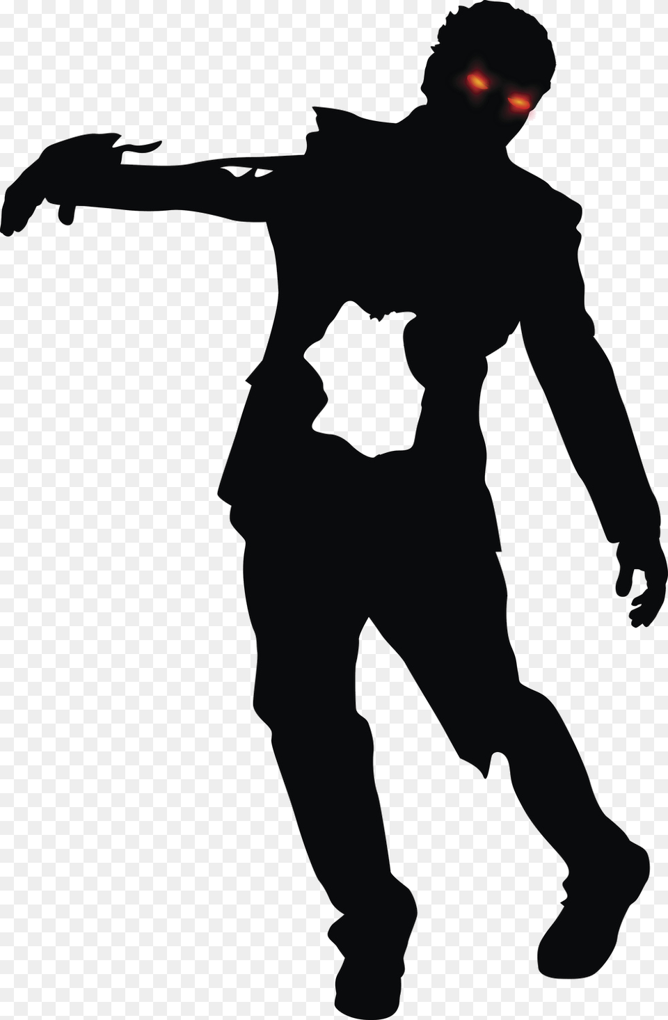 Shadow Of A Zombie Zombie Shadow, Silhouette, Adult, Male, Man Free Png