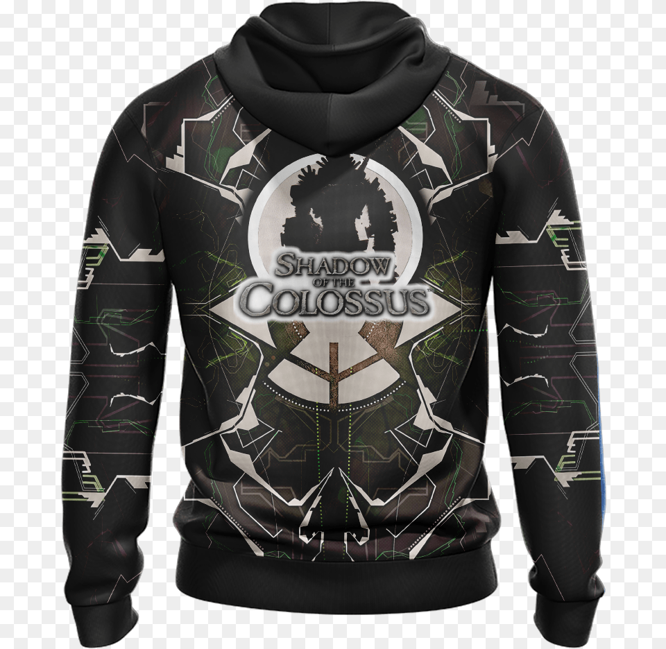 Shadow Of The Colossus Sigil Unisex Zip Up Hoodie Hoodie, Clothing, Knitwear, Sweater, Sweatshirt Free Transparent Png