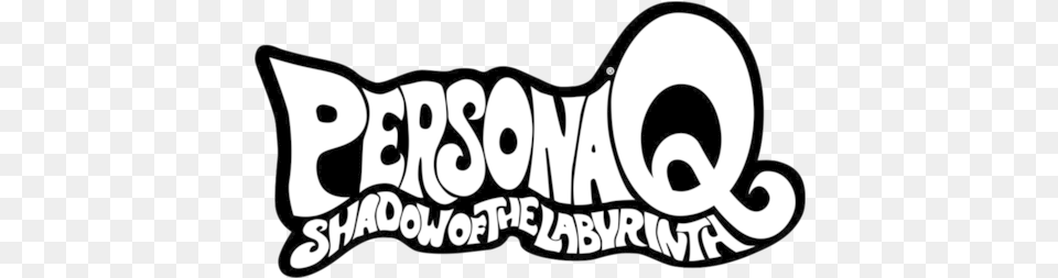 Shadow Of The Labyrinth Persona Q Logo, Sticker, Text, Smoke Pipe Png