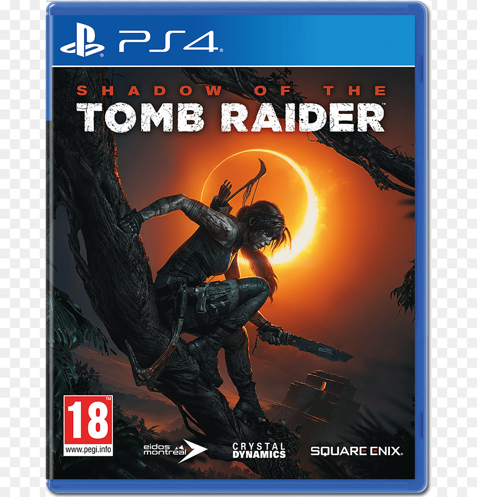 Shadow Of The Tomb Raider Ps4 Cover, Book, Publication, Adult, Male Free Transparent Png