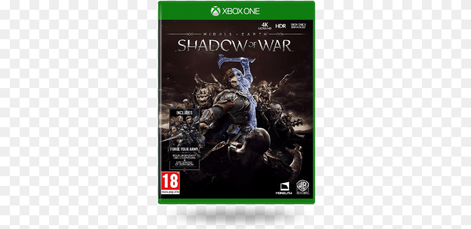 Shadow Of War Xbox One Cd Middle Earth Shadow Of War Ps4, Book, Publication, Adult, Male Free Png Download