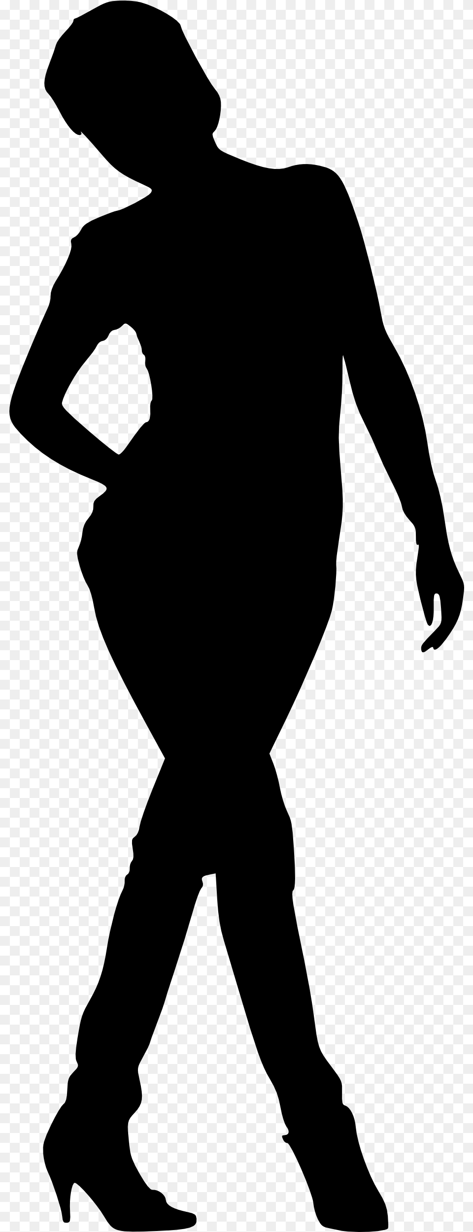 Shadow Of Woman Gray Free Transparent Png
