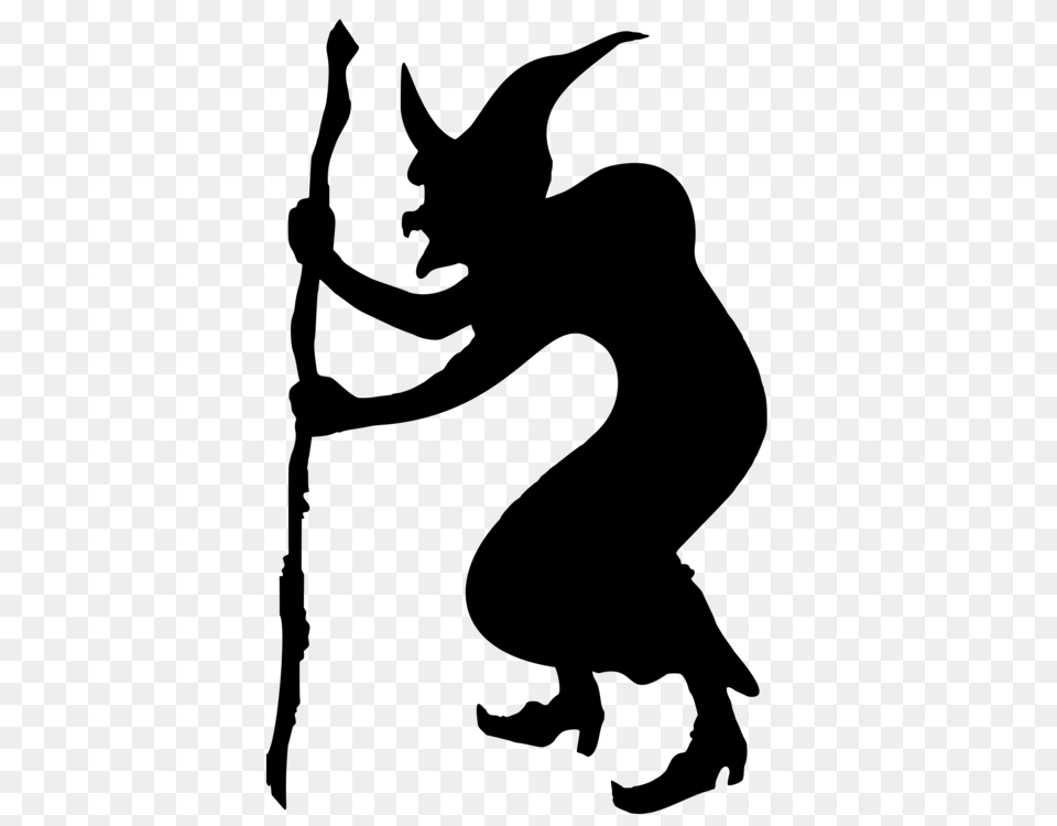 Shadow Play Witchcraft Wayang Silhouette, Gray Free Png