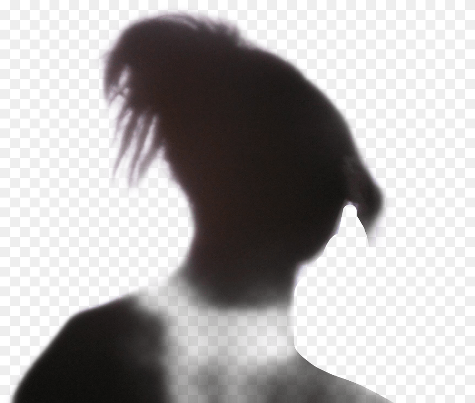 Shadow Silhouette Girl Profile Head Hair Black Girl, Adult, Person, Woman, Female Free Png