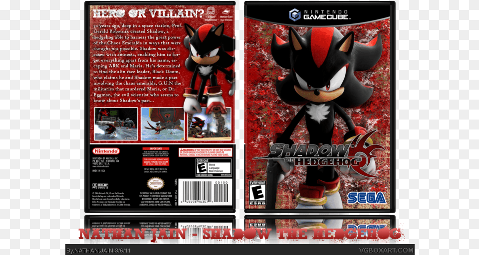 Shadow The Hedgehog Box Art Cover Gamecube, Book, Comics, Publication, Baby Free Png