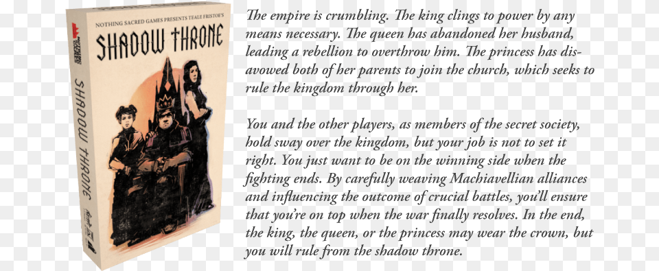 Shadow Throne Nothing Sacred Games Shadow Throne Card Game, Book, Publication, Person, Novel Png Image