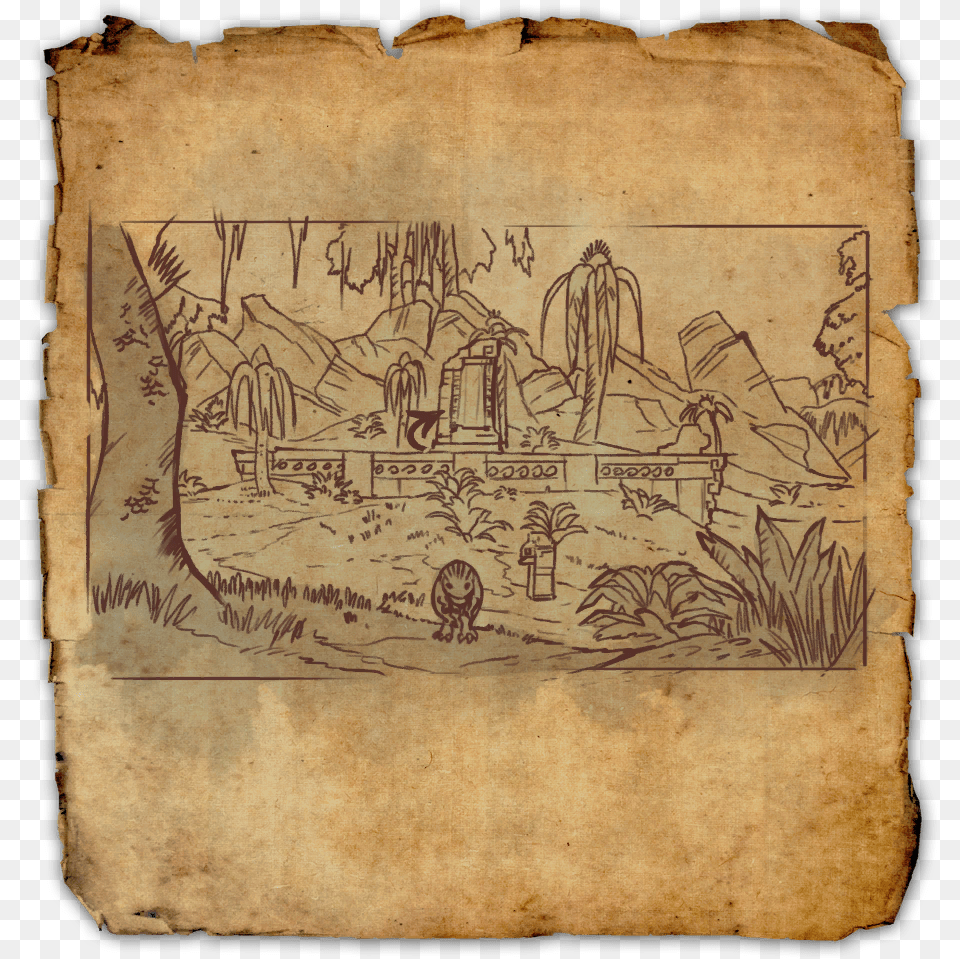 Shadowfen Treasure Map Iv Clockwork City Eso Treasure Map, Archaeology, Art, Painting, Page Free Png Download