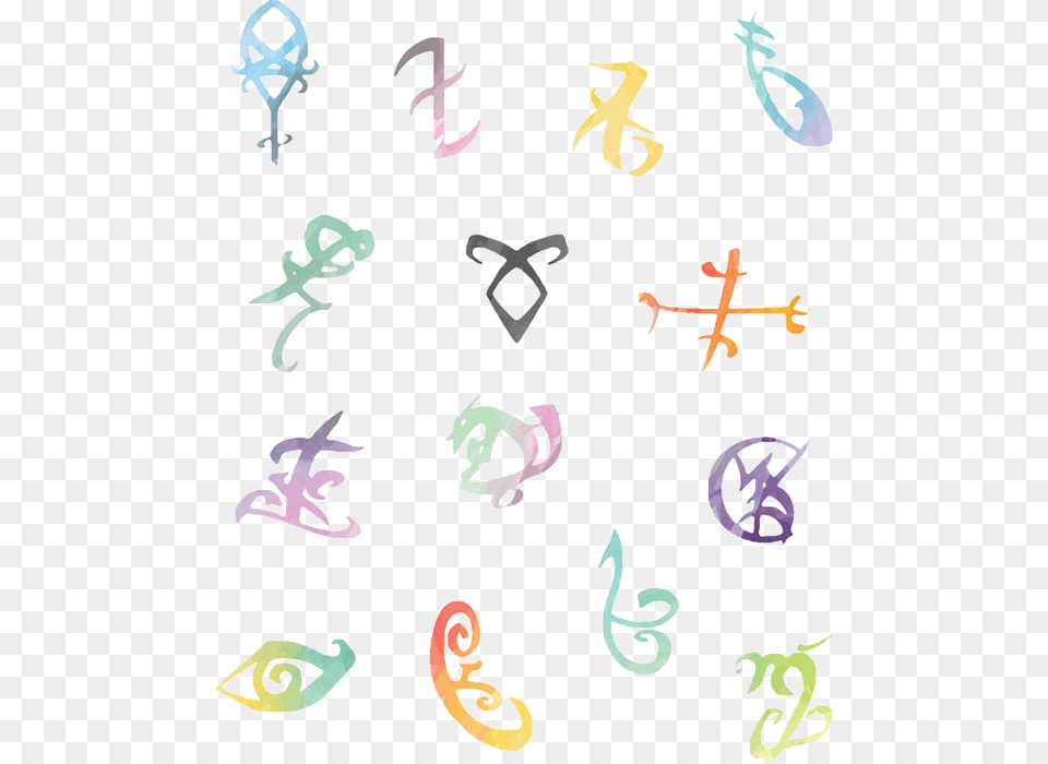 Shadowhunter Runes Watercolour, Alphabet, Ampersand, Symbol, Text Free Png