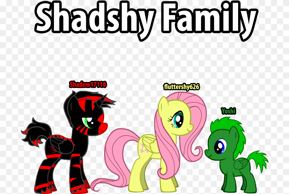 Shadshy Family Fluttershy626 Yoshi Pony Fluttershy Shad No Shad Yes Meme, Art, Book, Comics, Graphics Png Image