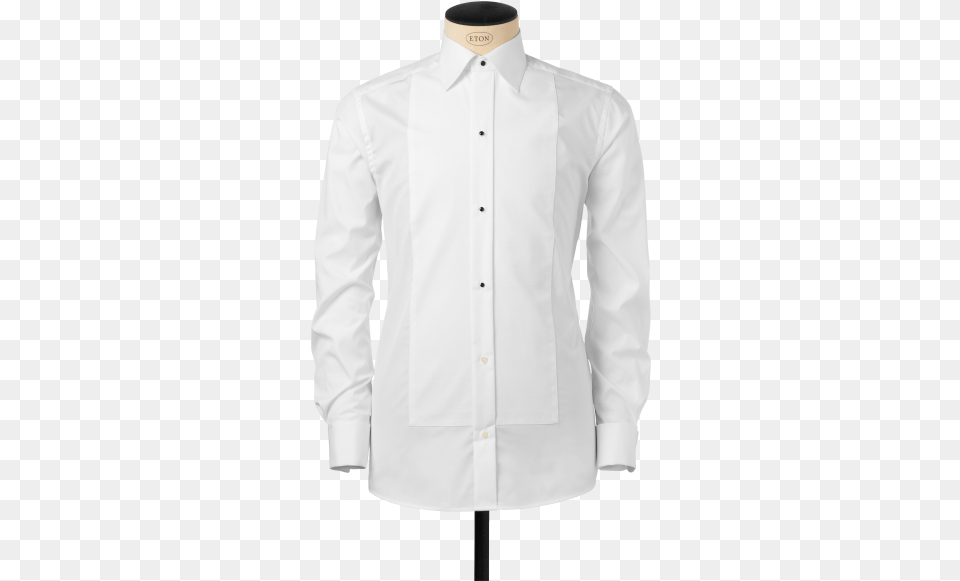 Shaftesbury Pique Eton White Vindtt Vit Svart Herr, Clothing, Dress Shirt, Shirt, Long Sleeve Png