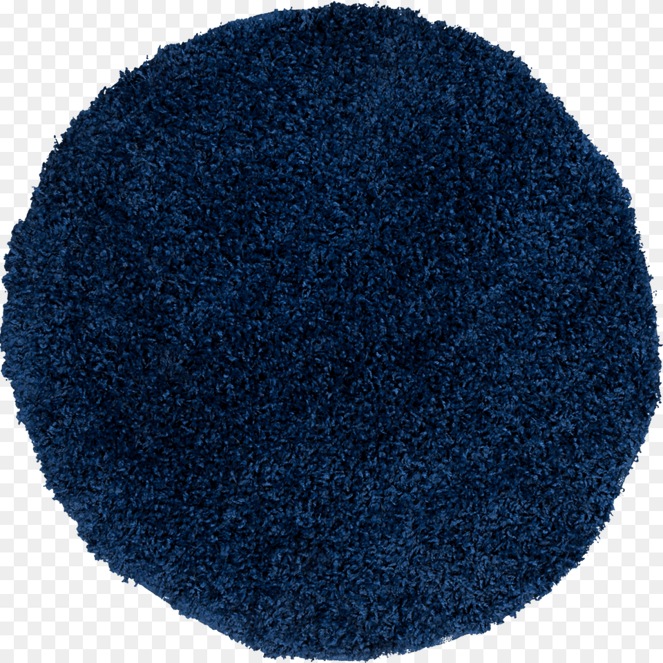 Shaggy High Pile Rug Round 67 One Colour Blue Top Circle, Home Decor Png Image