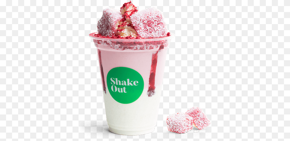 Shake Out Lamington New Limited Edition Shake, Cream, Dessert, Food, Ice Cream Png Image