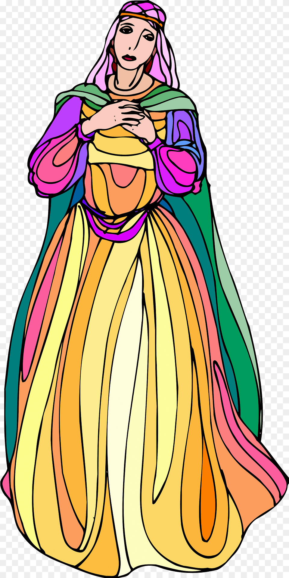 Shakespeare Cordelia Colour Clipart, Fashion, Person, Female, Adult Png Image
