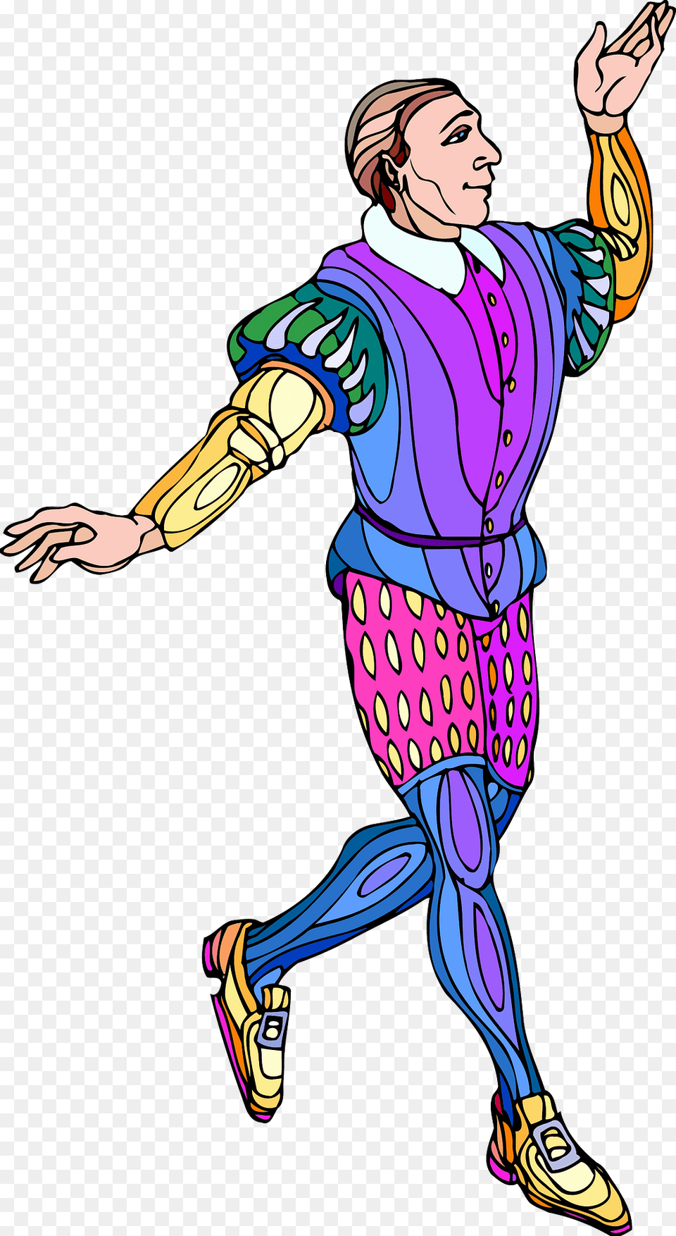 Shakespeare Dancer Colour Clipart, Person, Purple, Art, Head Free Png