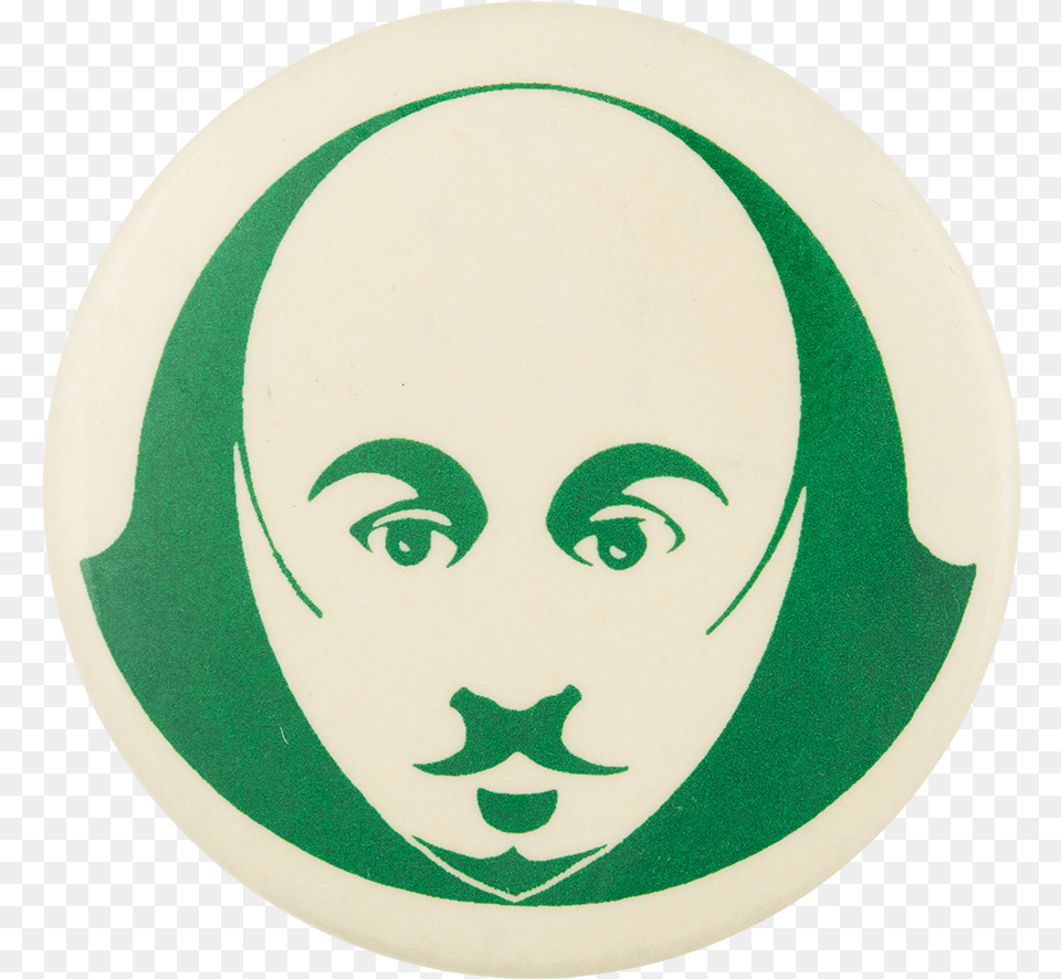 Shakespeare Entertainment Button Museum Emblem, Logo, Baby, Person, Face Png Image