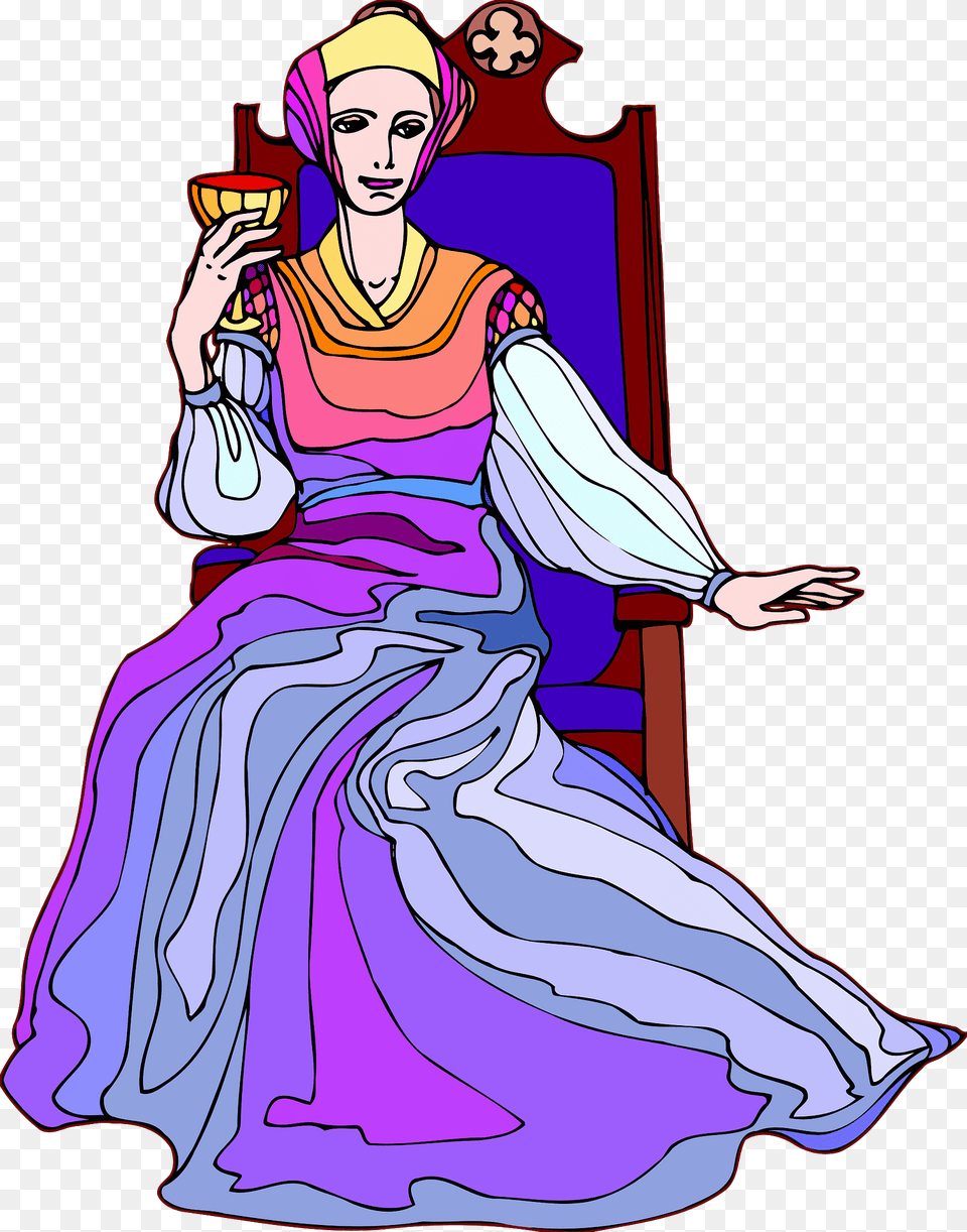 Shakespeare Gertrude Colour Clipart, Adult, Person, Female, Woman Free Png
