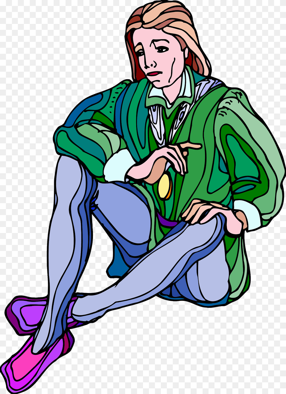 Shakespeare Hamlet Colour Clipart, Adult, Art, Person, Man Free Png