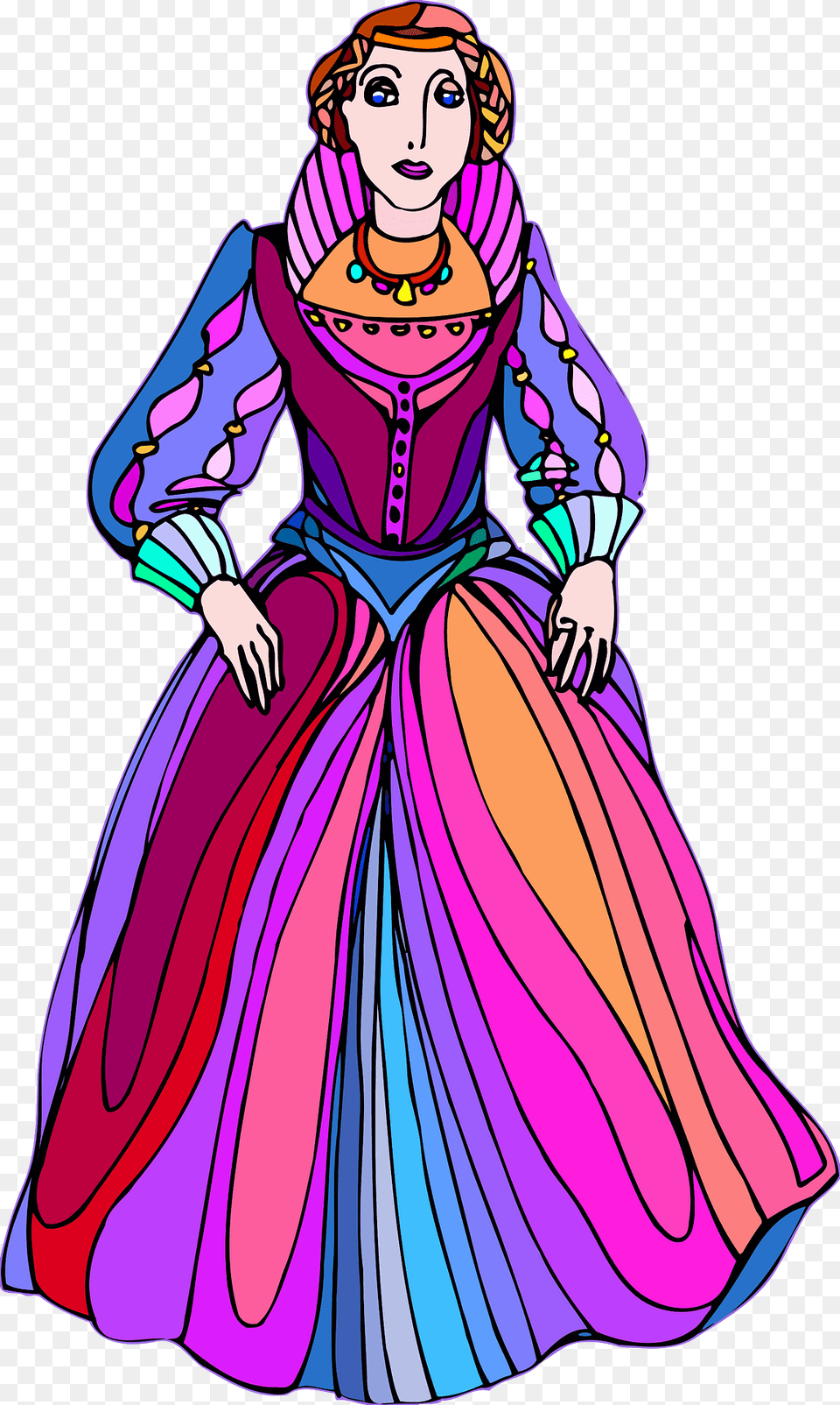 Shakespeare Princess Colour Clipart, Fashion, Person, Gown, Clothing Free Png