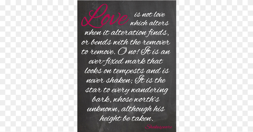 Shakespeare Sonnet Chalkboard Sign Calligraphy, Blackboard, Text Free Transparent Png