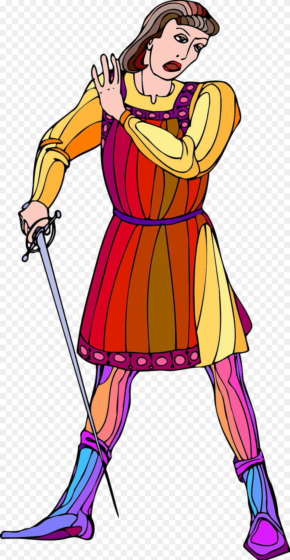 Shakespeare Tibalt Colour Clipart, Adult, Person, Female, Woman Free Png