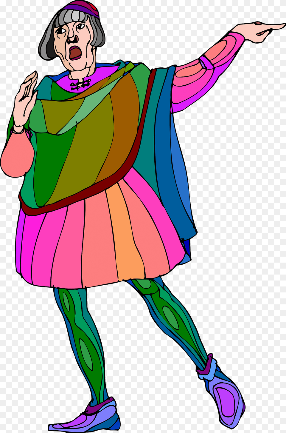 Shakespeare Townsman Colour Clipart, Adult, Person, Woman, Female Png Image