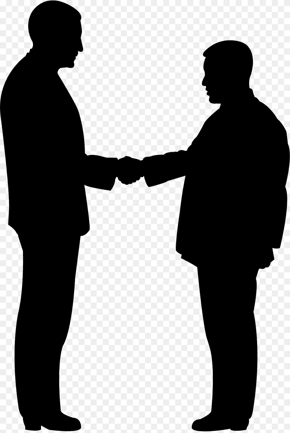 Shaking Hands Silhouette, Body Part, Hand, Person, Adult Png Image