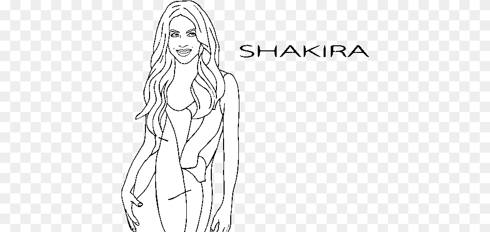 Shakira Coloring, Adult, Person, Female, Woman Png Image