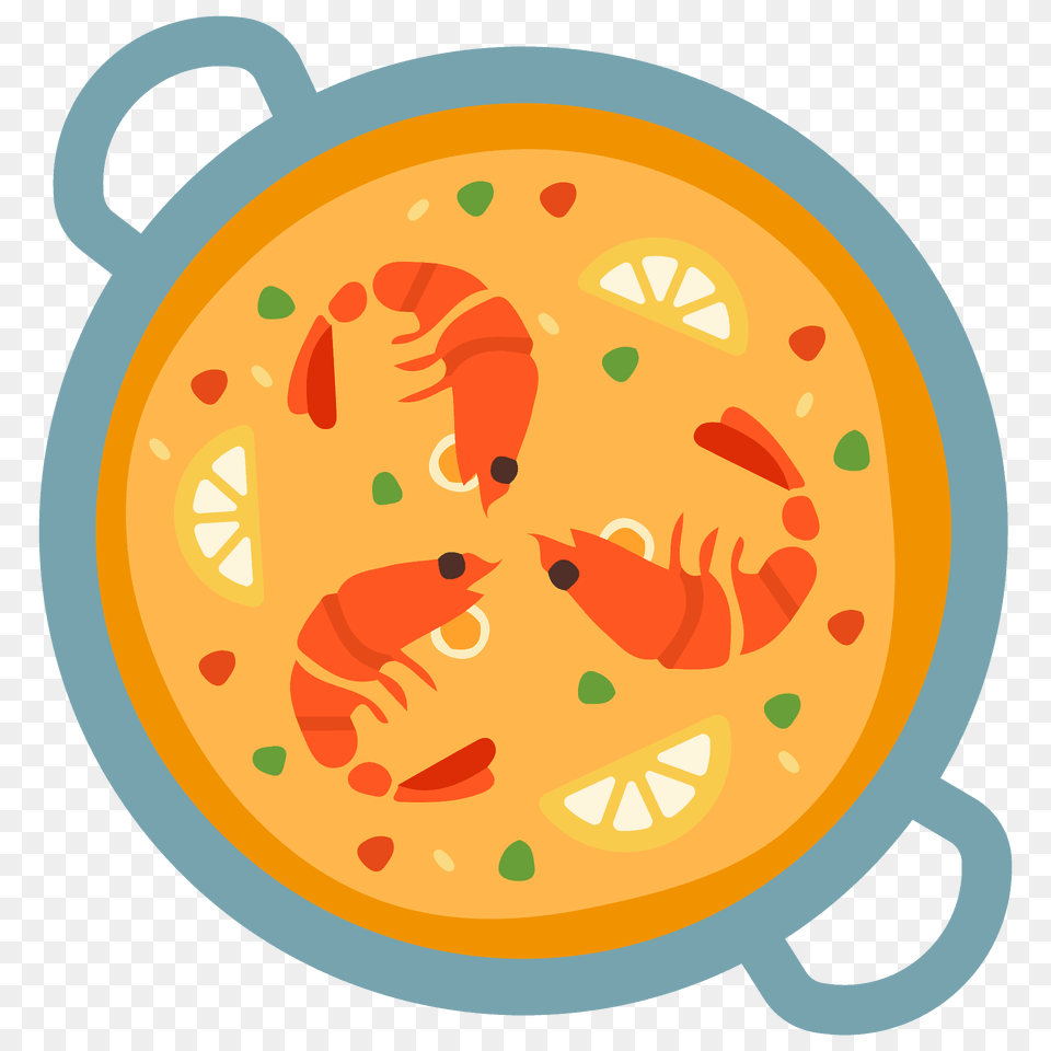 Shallow Pan Of Food Emoji Clipart, Dish, Meal, Bowl, Animal Png Image