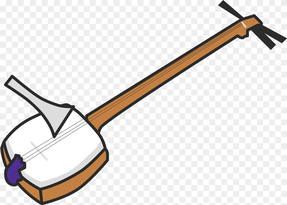 Shamisen Musical Instrument Clipart, Musical Instrument, Banjo, Bow, Weapon Free Png