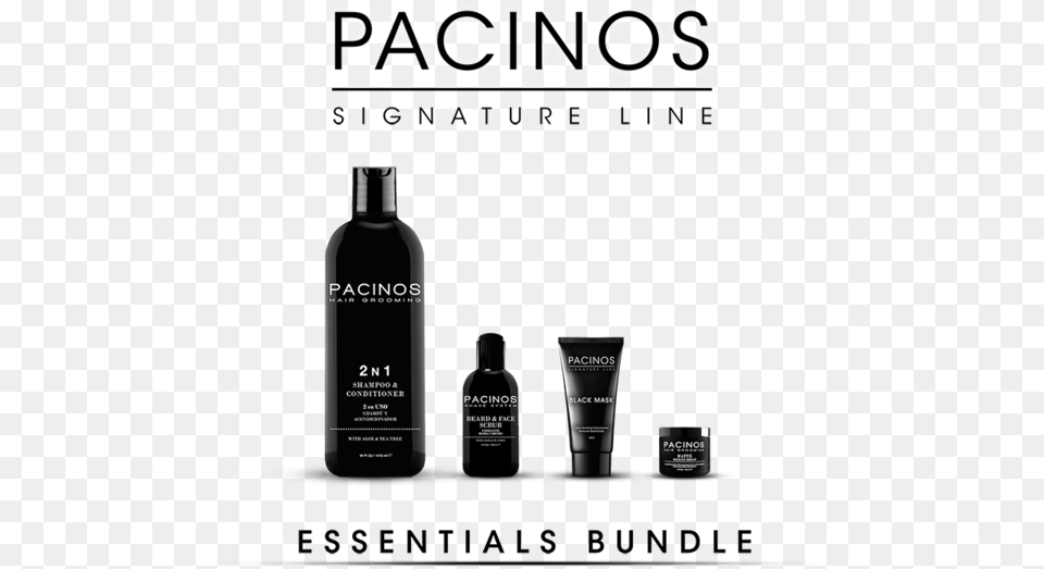 Shampoo Face Scrub Black Mask Travel Size Matte Pacinos Signature Line Comb, Bottle Png Image