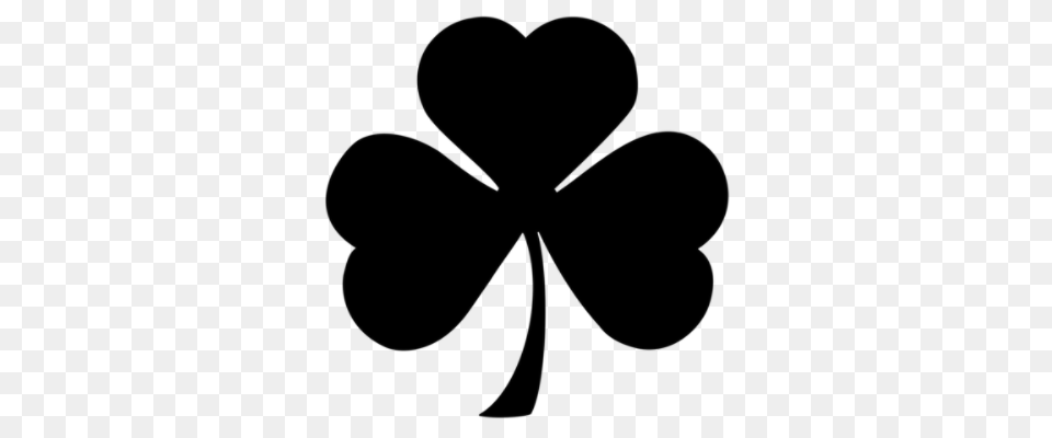 Shamrock, Stencil, Silhouette, Flower, Plant Png Image