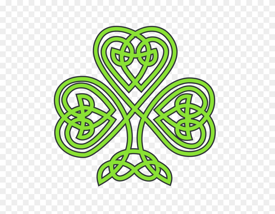 Shamrock Celtic Knot Celts Celtic Art Saint Patricks Day Pattern Free Png Download