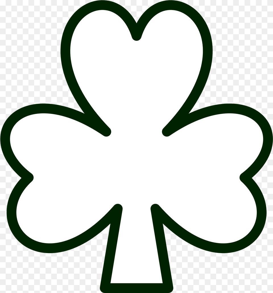 Shamrock Clip Art Black And White, Stencil Free Png