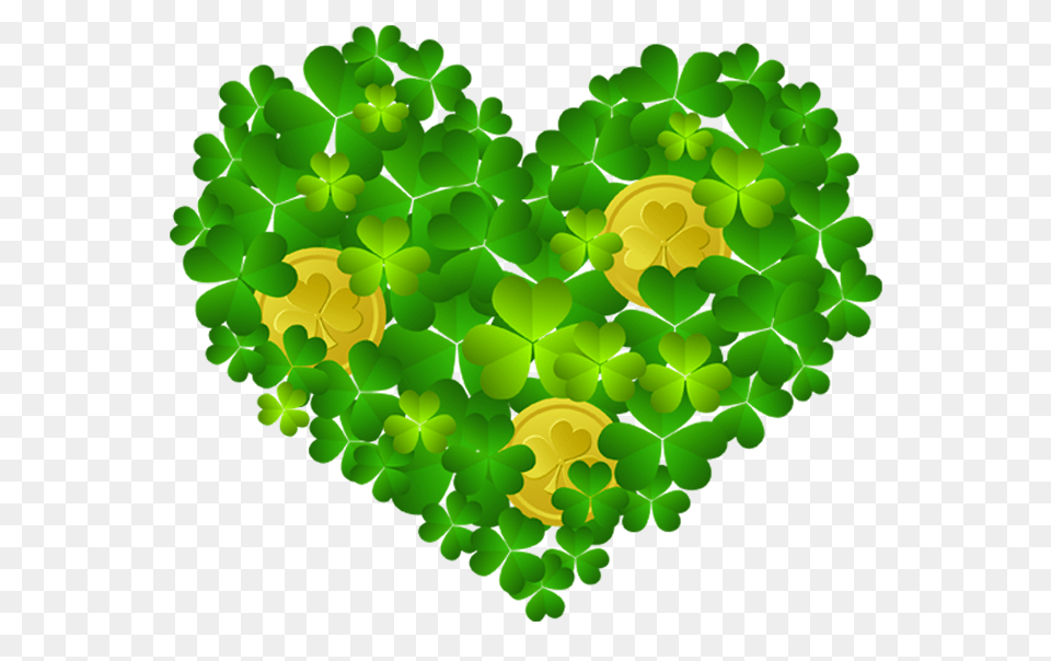 Shamrock Clipart Coin, Green, Leaf, Plant, Vegetation Free Transparent Png