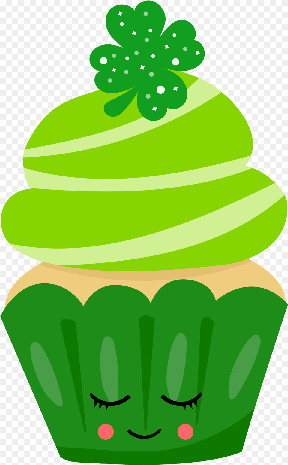 Shamrock Clipart Cupcake St Patricks Day Cupcake Clipart, Cake, Cream, Dessert, Food Free Png Download
